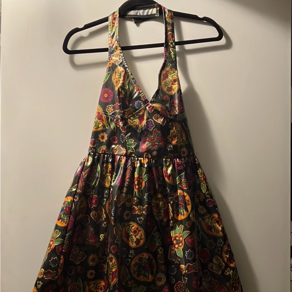 Vintage Lip Service Plastic Halter Dress